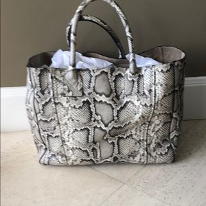 Paolo Bentini Python Print Tote .. made in Italy